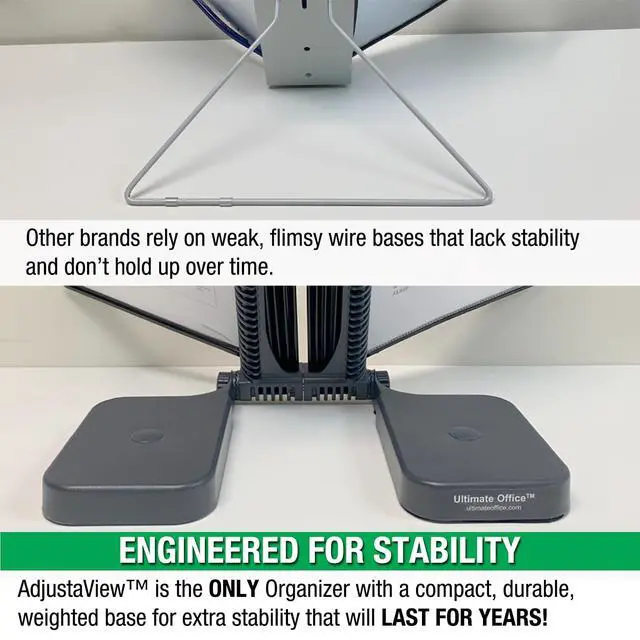 Alt view image 5 of 7 - Ultimate Office AdjustaView 20-Pocket Desk Reference Organizer with Easy-Load Pockets and Compact Weighted Base for Stability (Colored Pockets)