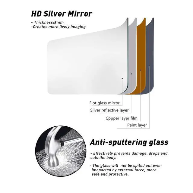 Alt view image 7 of 7 - TinyTimes Full Length Mirror, 71''x30'' Floor Mirror with Stand, Arched Wall Mounted Mirror, Large Full Body Mirror with Aluminum Frame Hanging or Leaning for Bedroom, Living Room, Cloakroom (Gold)
