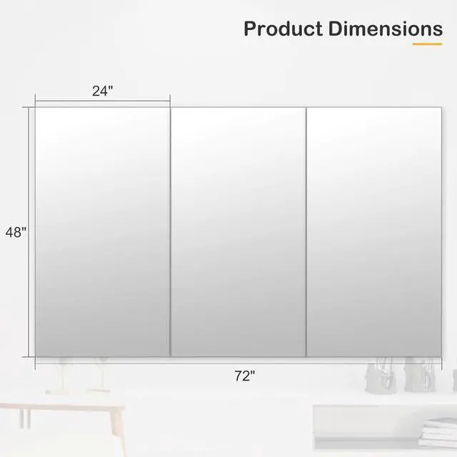 Alt view image 5 of 7 - Honyee Home Gym Mirror, 48" x 24" x 3PCS, Wall Mounted Frameless Mirror with Polished Edge, Tempered Glass Mirror, Large Workout Mirror for Home Gym/Yoga Room/Dancing Room and More (48" x 24", 3PCS)