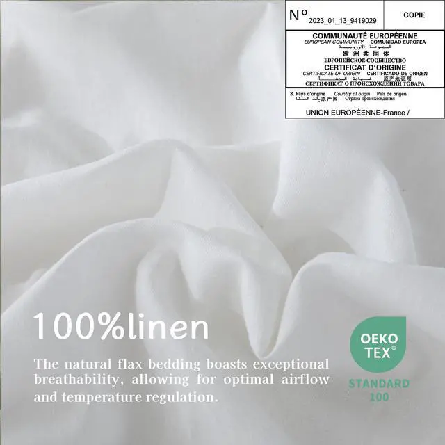 Alt view image 5 of 7 - EVERLY 100% Pure Linen Round Tablecloths 90Inch Round Machine Washable Tablecloth for Thanksgiving,Decorative Halloween,Buffet Parties,Picnic,Events,Weddings and Restaurants-White