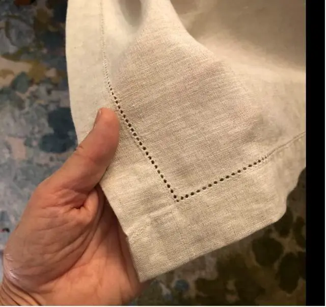 Alt view image 4 of 7 - EVERLY Pure Linen Hemstitch Tablecloth,100% Stonewashed French Linen tablecloths for Kitchen Dining Rectangle Tables,60x120Inch Machine Washable Christmas Thanksgiving Organic Tablecloth-Natural Linen