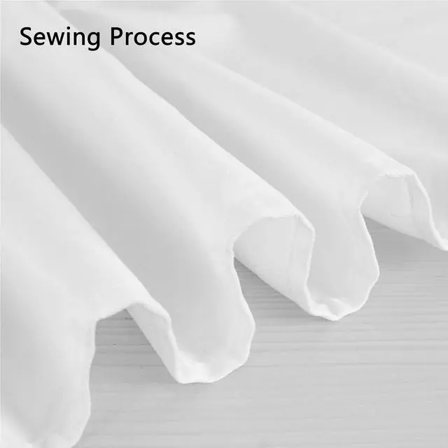 Alt view image 4 of 7 - 10 Pack White Round Tablecloths, 120 Inch Stain Resistant and Wrinkle Round Table Clothes, Washable Polyester Table Clothes Cover for Kitchen Dining, Wedding Birthday Party, Buffet Restaurant, Banquet