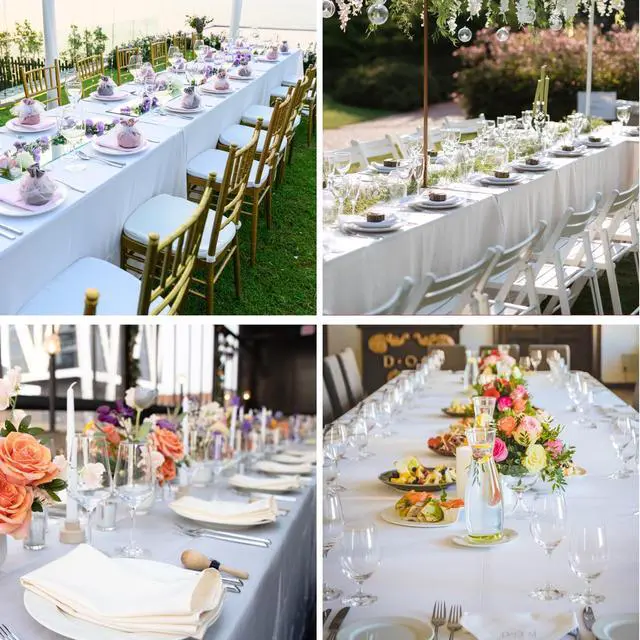 Alt view image 7 of 7 - Aocoz Rectangle Tablecloths 90x132 Inch 10 Pack White Tablecloth for 6ft Washable Decorative Linen Polyester Table Cloths for 8ft Dining Table Banquets Buffet Parties and Wedding