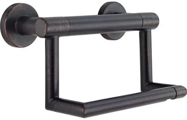 Main image of Delta Contemporary (1-Pack) Toilet Paper Holder w/ Assist Bar ADA Compliant Venetian Bronze 300 lb Capacity Grab Bar for Seniors Bath Safety Handle for Balance Assist, Toilet Area Grip Bar 41550-RB
