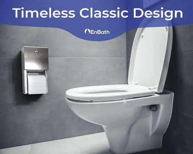 Alt view image 6 of 7 - Commercial Toilet Paper Dispenser (2-Pack), 2 Roll Stainless Steel Toilet Paper Holder. Wall Mount, Locking Tissue Dispensers for Bathroom/Restroom