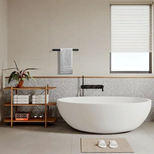 Alt view image 4 of 7 - Fapully 8 Piece Bathroom Hardware Accessories Set Stainless Steel Matte Black Wall Mounted