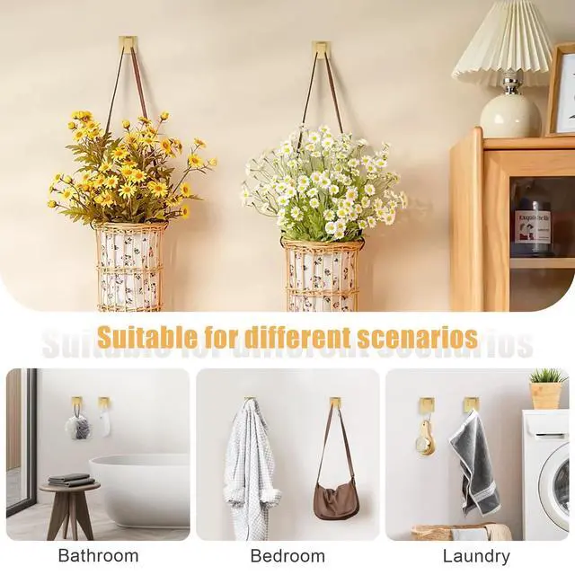 Alt view image 5 of 7 - TURS 10-Piece Bathroom Hardware Accessories Set Brushed Gold Towel Bar Holder Set SUS304 Stainless Steel Towel Racks for Bathroom Wall Mounted, 23.6-Inch