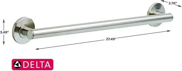 Alt view image 3 of 4 - DELTA FAUCET 41824-SS Contemporary Grab Bar with Concealed Mounting, 24-Inch, Stainless