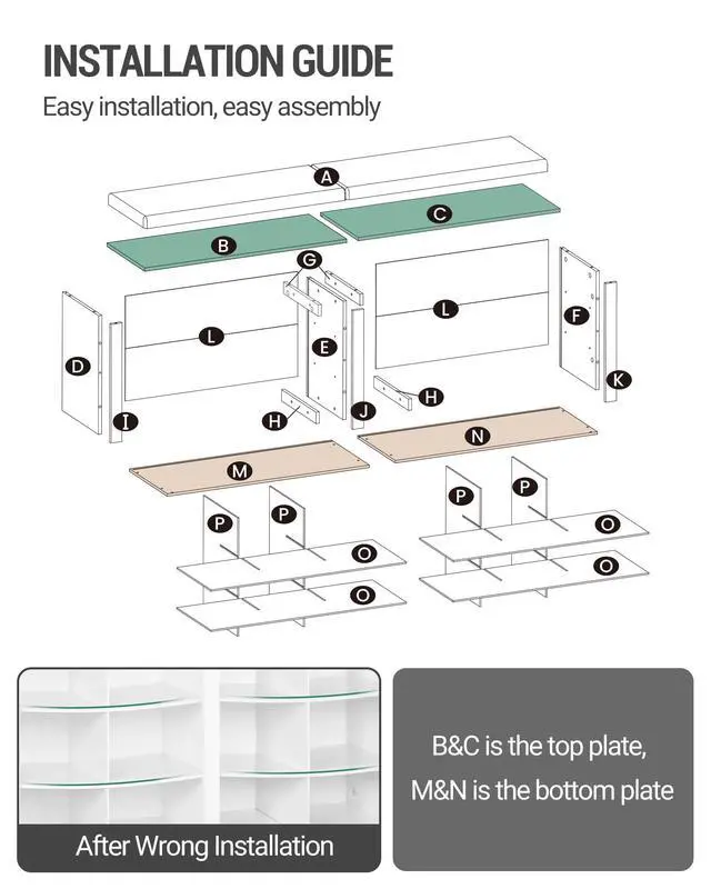 Alt view image 6 of 7 - Hzuaneri Shoe Storage Bench with Cushion, Entryway Storage Bench with 18 Cubbies, 9.5" Widened Organizer Cabinet, Long Cubby Rack for Living Room, Bedroom, Entryway, White SB25703GY