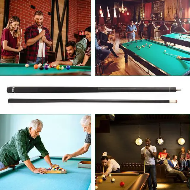 Alt view image 6 of 6 - GSE Games & Sports Expert 58" 2-Piece Fiberglass Graphite Composite Billiard Pool Cue Stick, Set of 4 Pool Cues Sticks, 18/19/20/21 Oz Billiard Cue Sticks (Matte Black)