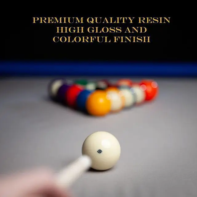 Alt view image 7 of 7 - Imperium Style Pool Balls Billiard Set - Regulation Size - 17 Pc Professional Pool Set w/ Cue Ball and Sleek Black and Silver Case - Multi Colored - Ball Size 2.25" 57.15mm