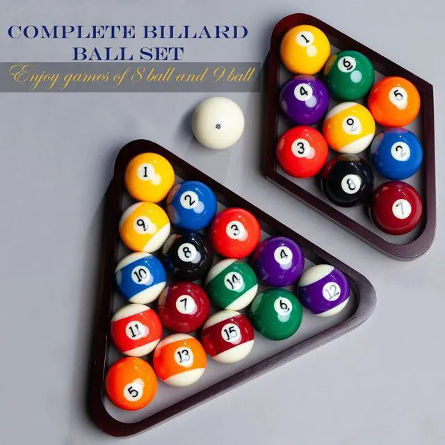 Alt view image 6 of 7 - Imperium Style Pool Balls Billiard Set - Regulation Size - 17 Pc Professional Pool Set w/ Cue Ball and Sleek Black and Silver Case - Multi Colored - Ball Size 2.25" 57.15mm