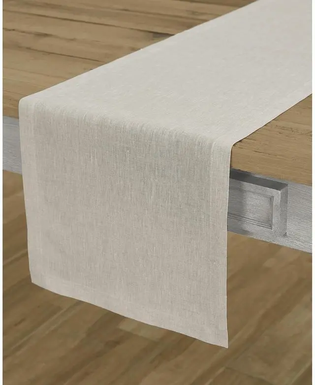 Main image of Solino Home Linen Light Natural Table Runner 156 Inches Long - Athena, 100% Pure Linen Dining Table Runner 14 x 156 Inch for Summer