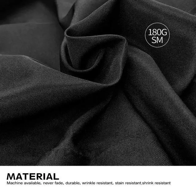 Alt view image 3 of 7 - Surmente 10 Pack Black Tablecloth 90 x 132-inch Rectangular Polyester Table Cloth for Weddings, Banquets, or Restaurants
