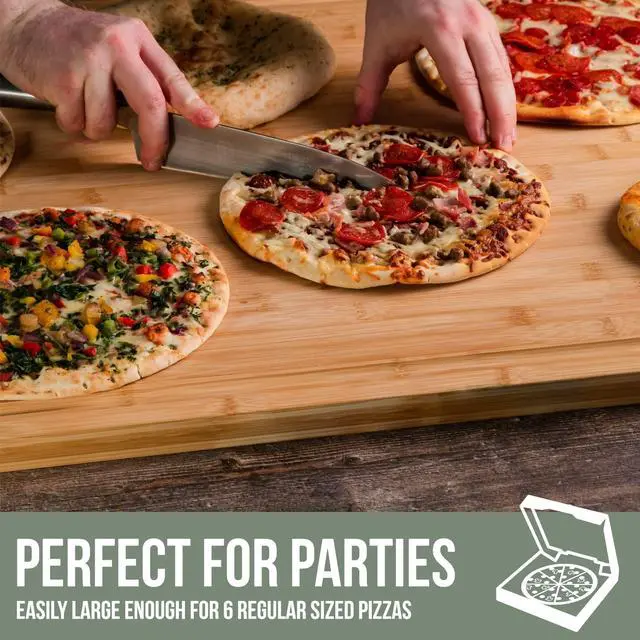 Alt view image 3 of 7 - Gigantic Extra Large Cutting Board for Kitchens 36 x 24 - Heavy Duty Bamboo Chopping Boards Butcher Block Meat & Veg - Large Wooden Gas Stove Top & Countertop (36x24) Giant Noodle and Pasta Board XXXL