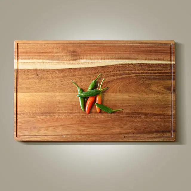 Alt view image 7 of 7 - XXL Acacia Cutting Board for Kitchen 24 x 15 Inch (ExtraThick 1.6") Non Toxic Wood Chopping Board for Meat, Cheese, Wooden Charcuterie Boards with Handle, Hardwood Butcher Block (Oil & Plate Included)