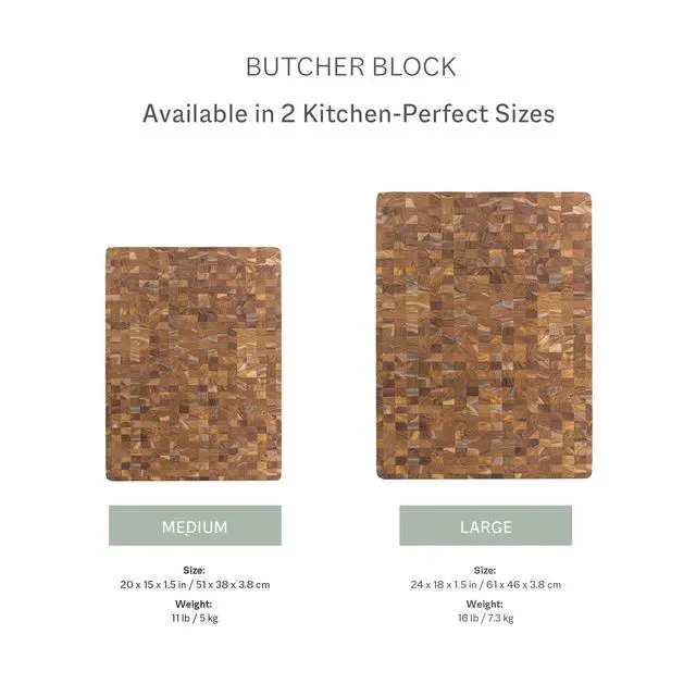 Alt view image 5 of 7 - Teakhaus Butcher Block Cutting Board - Large Wooden Cutting Board - Holiday Gift Ideas for Men and Women - Gift-Ready End Grain Wood, Knife Friendly - FSC Certified