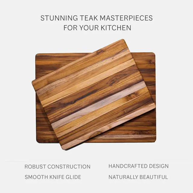 Alt view image 7 of 7 - Teakhaus Cutting Board - Extra Large (XL) Teak Wood Cutting Board 24L x 18W x 1.5 Thick - Sustainably Harvested and FSC Certified - Knife Friendly with Natural Oil Finish