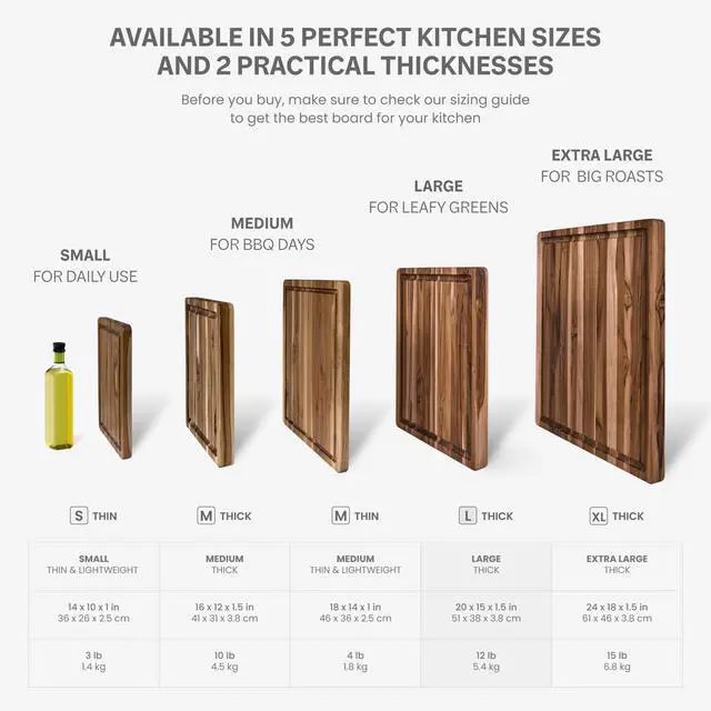 Alt view image 2 of 7 - Teakhaus Carving Board with Juice Groove - Large (L) Teak Wood Cutting Board 20L x 15W x 1.5 Thick - Sustainably Harvested & FSC Certified - Knife Friendly with Beeswax Oil Finish