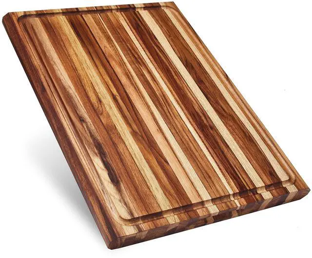 Main image of Sonder Los Angeles Highland Extra Large Cutting Board | Teak Edge Grain Cutting Board for Kitchen with Juice Groove | Perfect for Charcuterie | Gift Box Included | 23x17x1.5 in