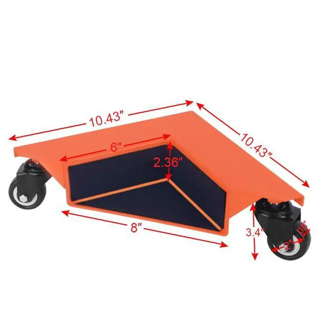 Alt view image 4 of 7 - SPACEKEEPER Desk Cabinet Corner Mover Dolly Furniture Dollies Roller with 1380 LB Load Capacity for Furniture Moving Cart (Set of 4)