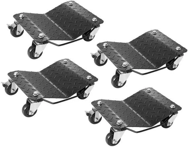 Main image of Car Wheel Dolly, 6000 lbs/2722 kg Car Moving Cart with Brakes, Set of 4 Piece, Heavy-Duty Vehicle Dolly, Moving Cars, Trucks, Trailers, Motorcycles, and Boats