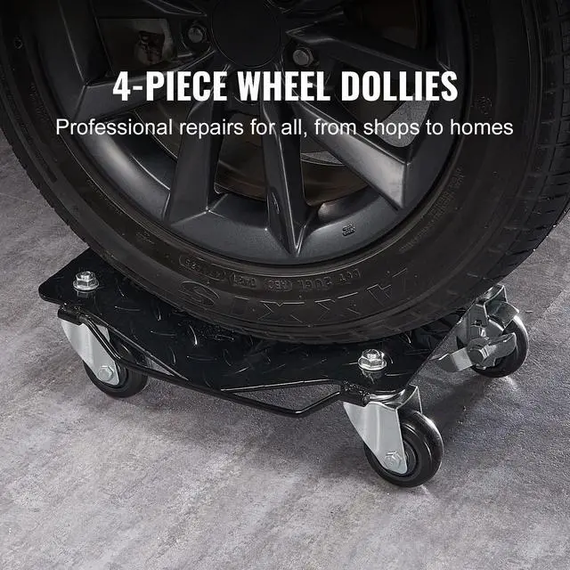 Alt view image 2 of 7 - Car Wheel Dolly, 6000 lbs/2722 kg Car Moving Cart with Brakes, Set of 4 Piece, Heavy-Duty Vehicle Dolly, Moving Cars, Trucks, Trailers, Motorcycles, and Boats