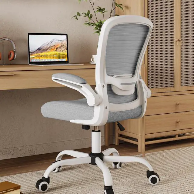 Main image of Ergonomic High Back Mesh Office Chair, Adjustable Lumbar Support, Thickened Seat Cushion (Modern, Moon Gray)