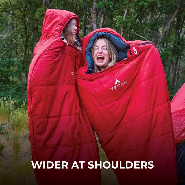 Alt view image 2 of 6 - Teton LEEF Lightweight Mummy Sleeping Bag Perfect for Camping, Hiking, and Backpacking; Cold Weather Option, Compression Sack Included - Black & Sage, 0F