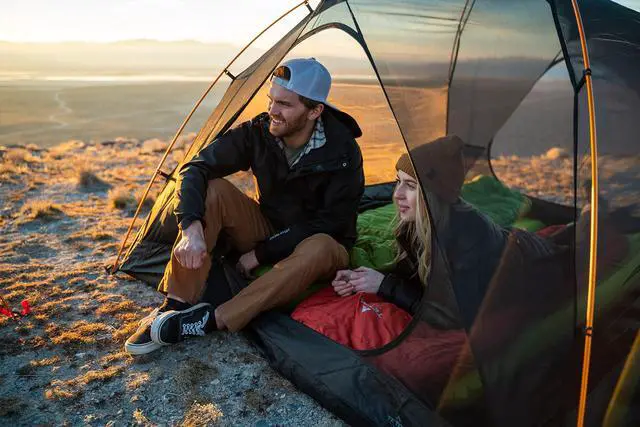 Alt view image 5 of 6 - Teton LEEF Lightweight Mummy Sleeping Bag Perfect for Camping, Hiking, and Backpacking; Cold Weather Option, Compression Sack Included - Black & Sage, 0F