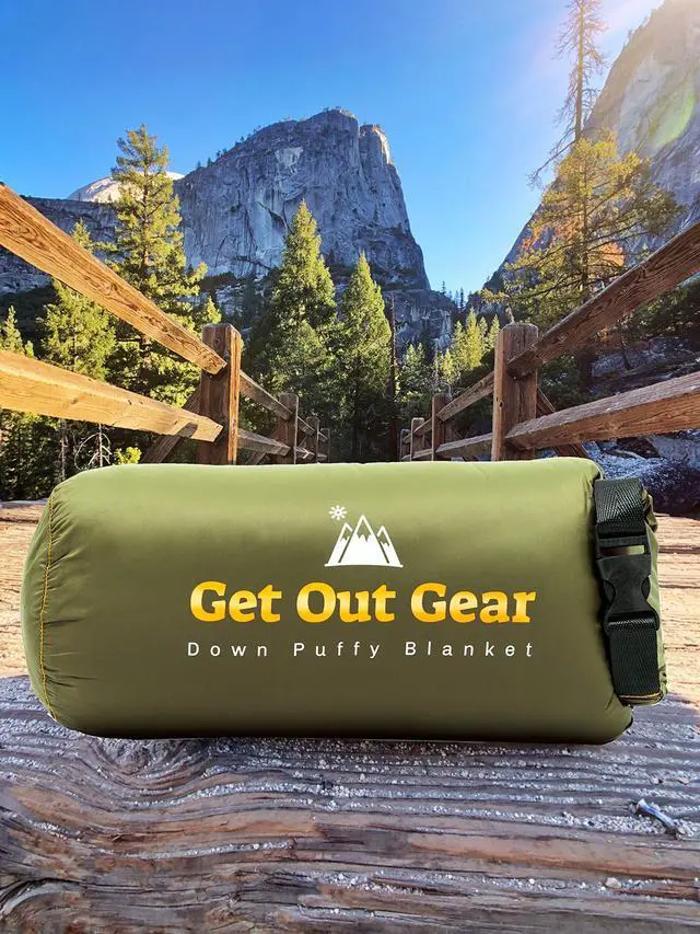 Alt view image 2 of 7 - Mega Puffy Down Blanket (Olive)