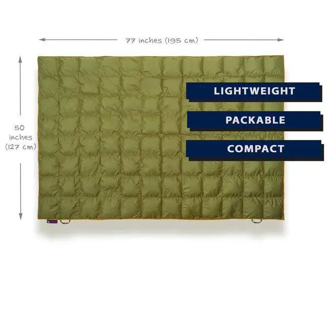 Alt view image 4 of 7 - Mega Puffy Down Blanket (Olive)