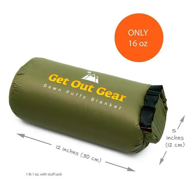 Alt view image 5 of 7 - Mega Puffy Down Blanket (Olive)