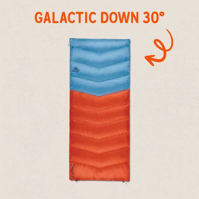 Alt view image 2 of 7 - Galactic Down 30 Degree Sleeping Bag, 550 Fill Power RDS Trackable Down, Backpacking and Camping, Zip Together for 2P Sleeping Bag (Rooibos Tea)