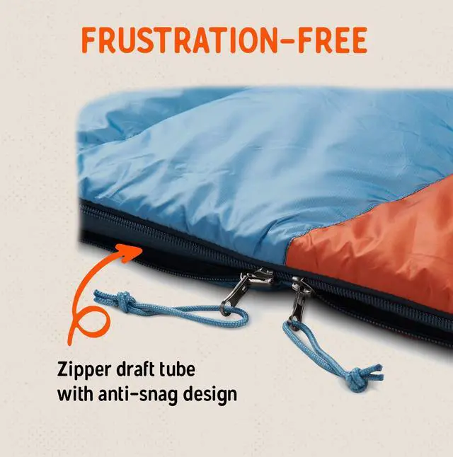Alt view image 5 of 7 - Galactic Down 30 Degree Sleeping Bag, 550 Fill Power RDS Trackable Down, Backpacking and Camping, Zip Together for 2P Sleeping Bag (Rooibos Tea)