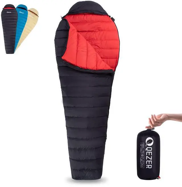 Main image of Ultralight Down Sleeping Bag for Adults 36-61 Degree F with 600 Fill Power, Compact Three Season Sleeping Bag for Backpacking, Hiking and Camping