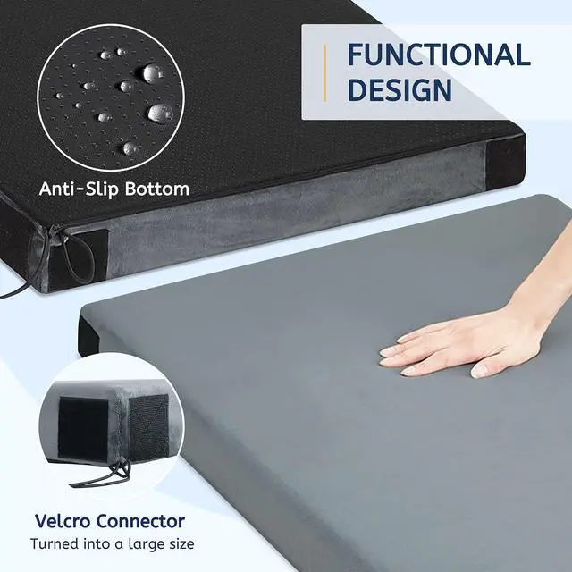 Alt view image 6 of 6 - Memory Foam Camping Twin XL Mattress Pad Mat-Sleeping Pad Mat Portable Roll Up Mattress CertiPUR-US for Adults-Camping Bed for Guests Floor Tent Sleepover with Waterproof Cover Travel Bag