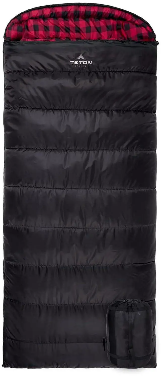 Main image of Celsius XXL, 0 Degree Sleeping Bag with Compression Sack, Right Zipper, and SuperLoft Elite Material for Camping and Base Camp, Black