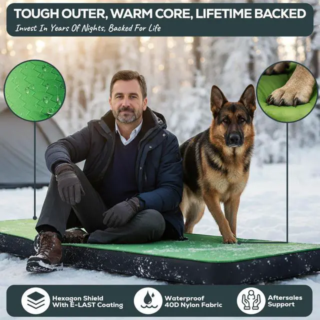 Alt view image 6 of 7 - Artemis 8.3 R-Value Self Inflating Sleeping Pad CampingAir Mattress CampingMattress Pad 4 Season 3D Air Foam 4" Thick Insulated Inflatable Foam Sleeping Mat for Luxury Camp/Car/Cot/Tent