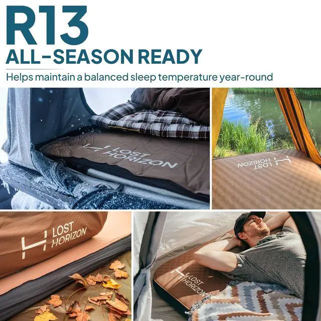 Alt view image 4 of 7 - Air & Foam Camping Mattress, Self-Inflating Sleeping Pad, 4.5" Thick, with Pump Sack, Single
