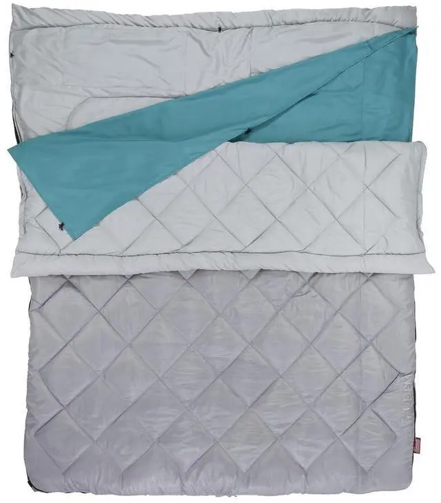 Main image of 45°F Double Sleeping Bag, Queen Size XL Tandem Sleep Sack with Big & Tall Design, Zips Apart into 2 Sleeping Bags, Machine Washable