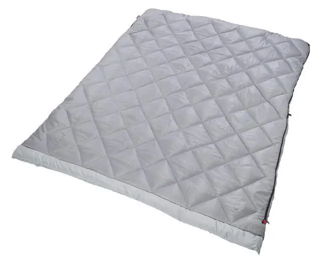 Alt view image 4 of 5 - 45°F Double Sleeping Bag, Queen Size XL Tandem Sleep Sack with Big & Tall Design, Zips Apart into 2 Sleeping Bags, Machine Washable