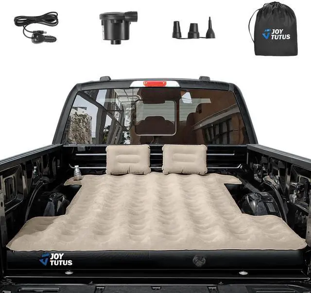 Main image of Truck Bed Mattress for 5.5-5.8Ft, Full Size Inflatable Mattress Pickup Short Beds for Outdoor Camping, with Carry Bag & Cup Holder & Cavity Design, Camel&Black