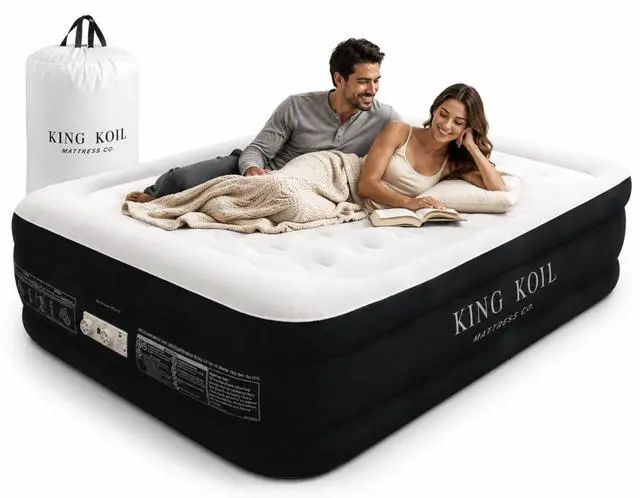 Main image of 13" Queen Air Mattress with Built-in High-Speed Pump - CNN Underscored Top Pick, Sleeps Like a Real Bed, Inflates in 2 Minutes, 600 lb Capacity for Guests, Camping, Home, 1-Year Warranty