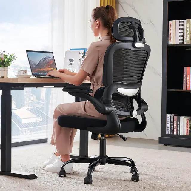 Main image of Office Chair Ergonomic Desk Chair, 330 LBS Home Mesh Office Desk Chairs with Wheels, Comfortable Gaming Chairs (Black)