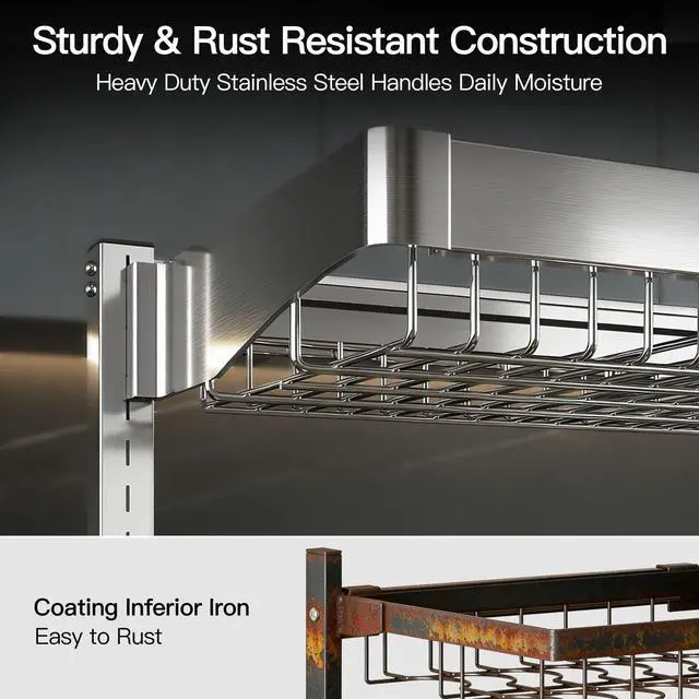 Alt view image 3 of 7 - 3 Tier Extra Large Stainless Steel Expandable Over The Sink Dish Drainer Drying Rack, Rust Proof Metal, Space Saving, Modern Silver Big Capacity Extendable Plate Strainers Kitchen Counter