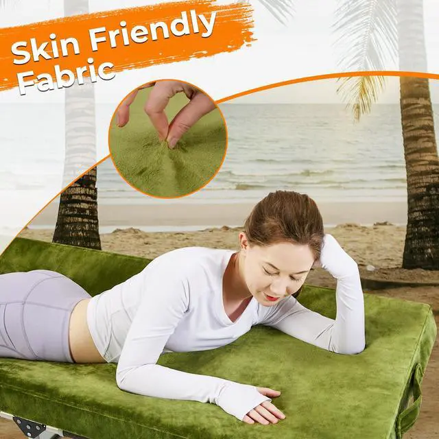 Alt view image 7 of 7 - Memory Foam Camping Mattress Pad 3inch Cot Size Waterproof Roll Up Bed Sleeping Mat for Adults Portable Roll Up Mattress for Travel Guest Floor Bed Cot Mattress Pad for Car, Tent (Green, Cot)