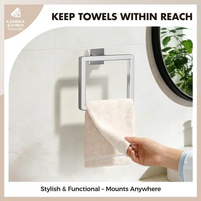 Alt view image 3 of 7 - 20-Pieces Brushed Nickel Bathroom Accessories Set, Stainless Steel Bathroom Hardware Set, Towel Racks for Bathroom Wall Mounted 24 Inch Bath Towel Bar Set.