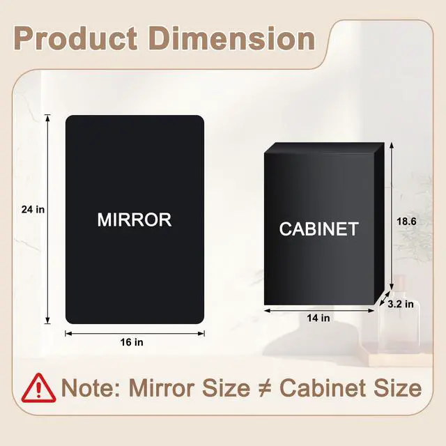 Alt view image 2 of 7 - Medicine Cabinet with Mirror, 16x24 Inch Fully Assembled Recessed or Surface Mount Bathroom Medicine Cabinet, Metal Mirrored Cabinet with Adjustable Storage Shelves