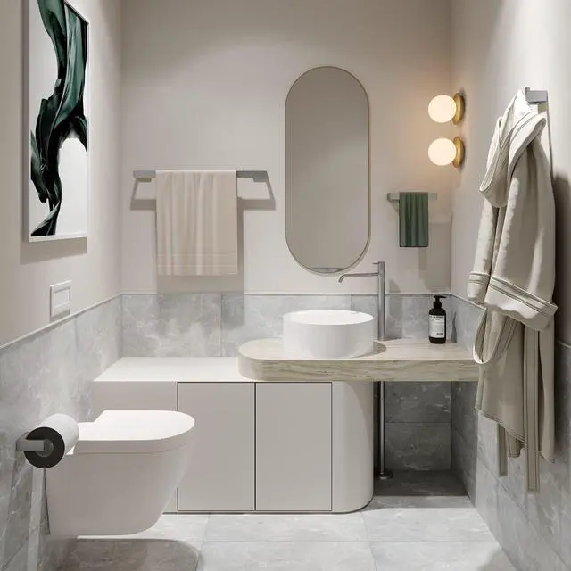 Alt view image 2 of 7 - 8 Piece Bathroom Accessories Set Stainless Steel,Bathroom Hardware Set Brushed Nickel Wall Mounted